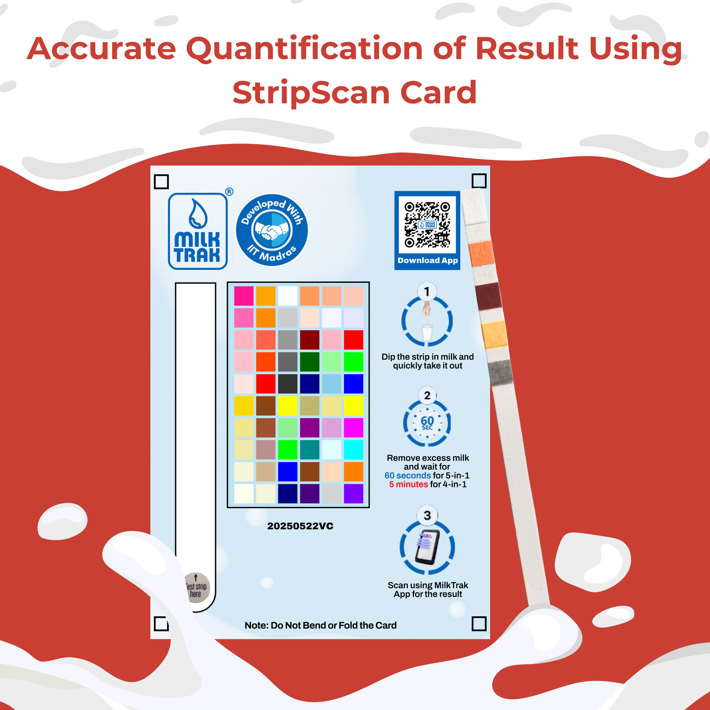 MilkTrak® 4-in-1 Adulteration Test Strips – 50-Strip Bottle (Industrial Pack)