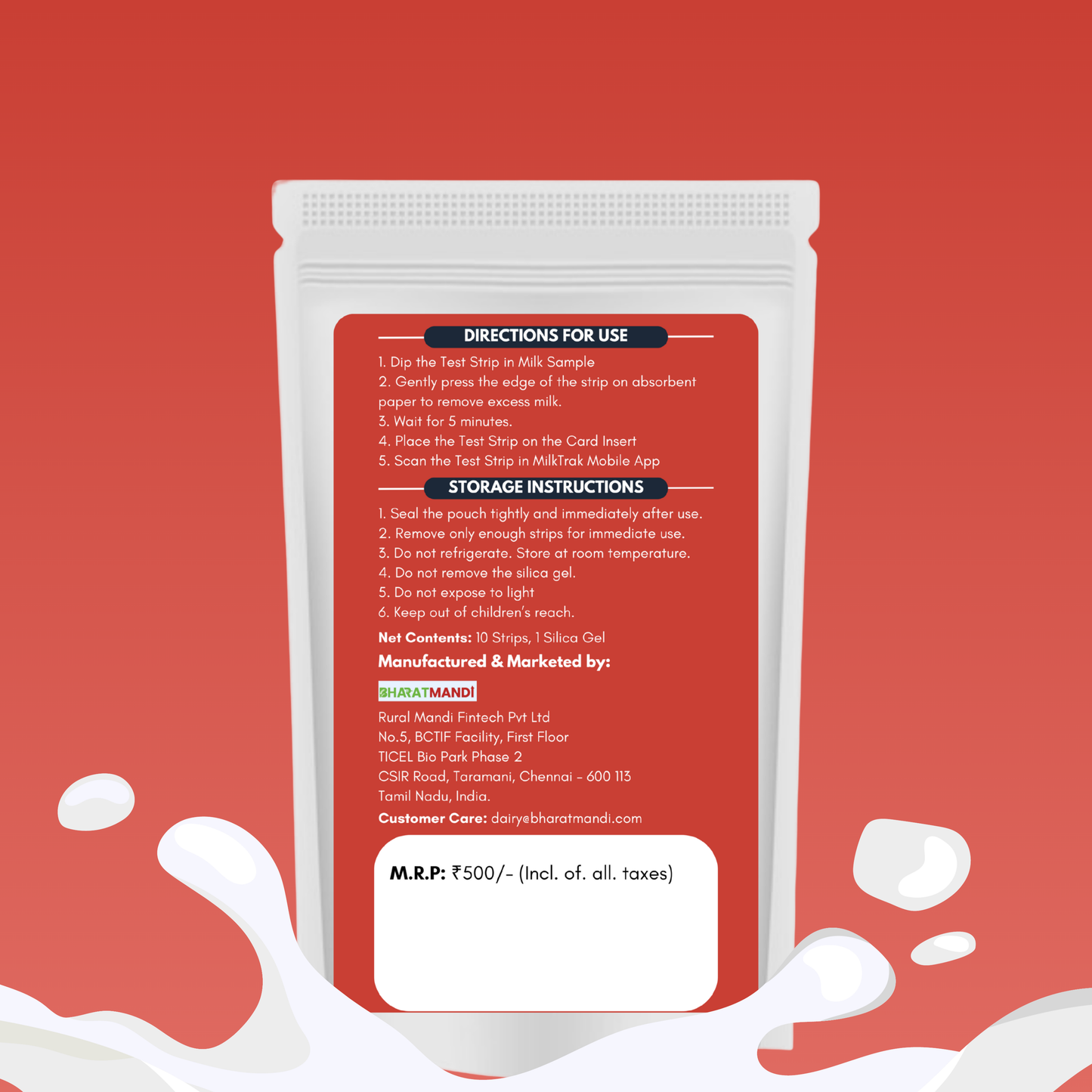 MilkTrak® - 4 in 1 Adulterant Test Kit for Milk
