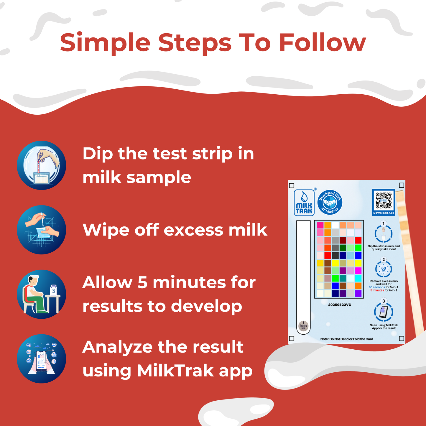 MilkTrak® - 4 in 1 Adulterant Test Kit for Milk